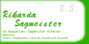 rikarda sagmeister business card